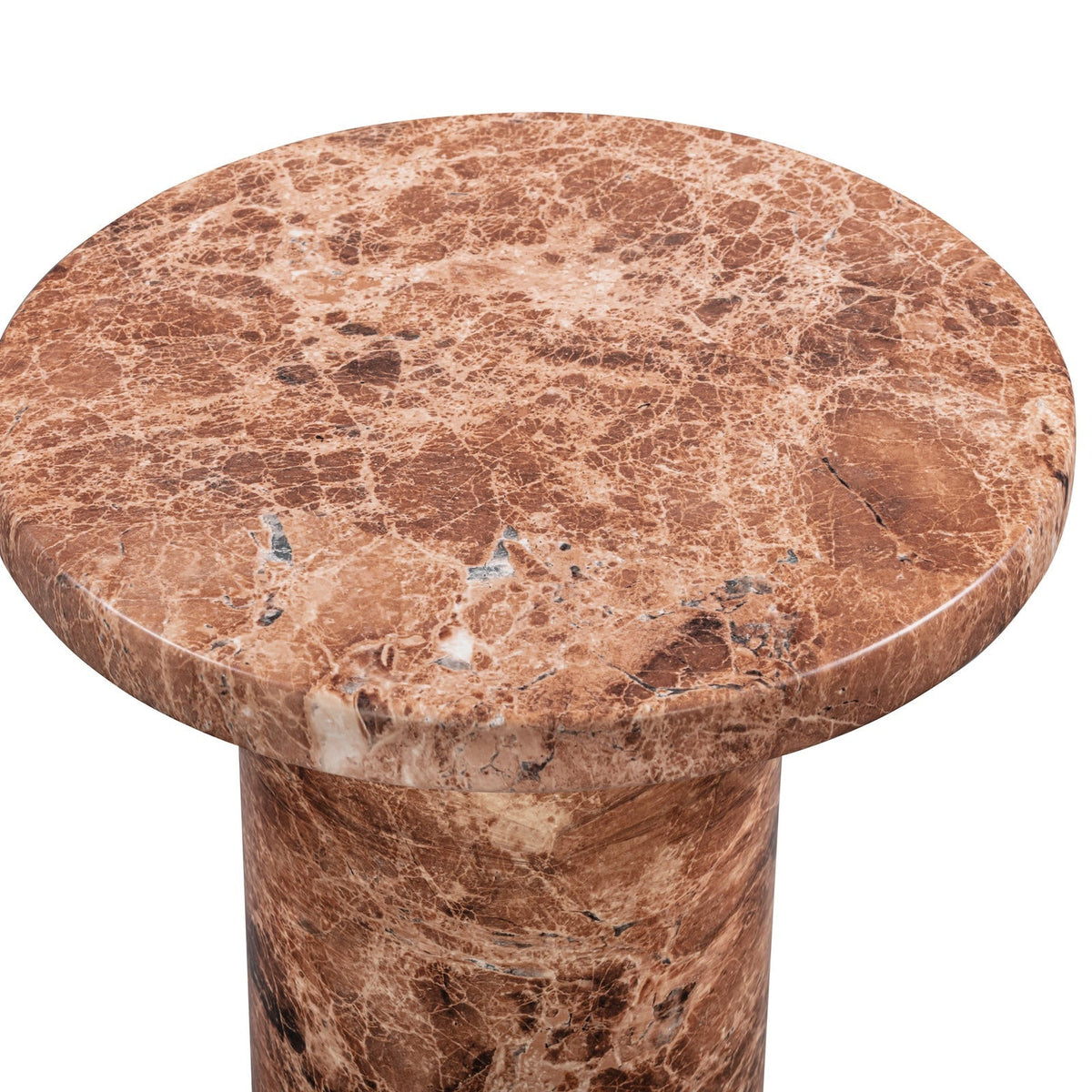 Mila Side Table  - Rosso  Levanto