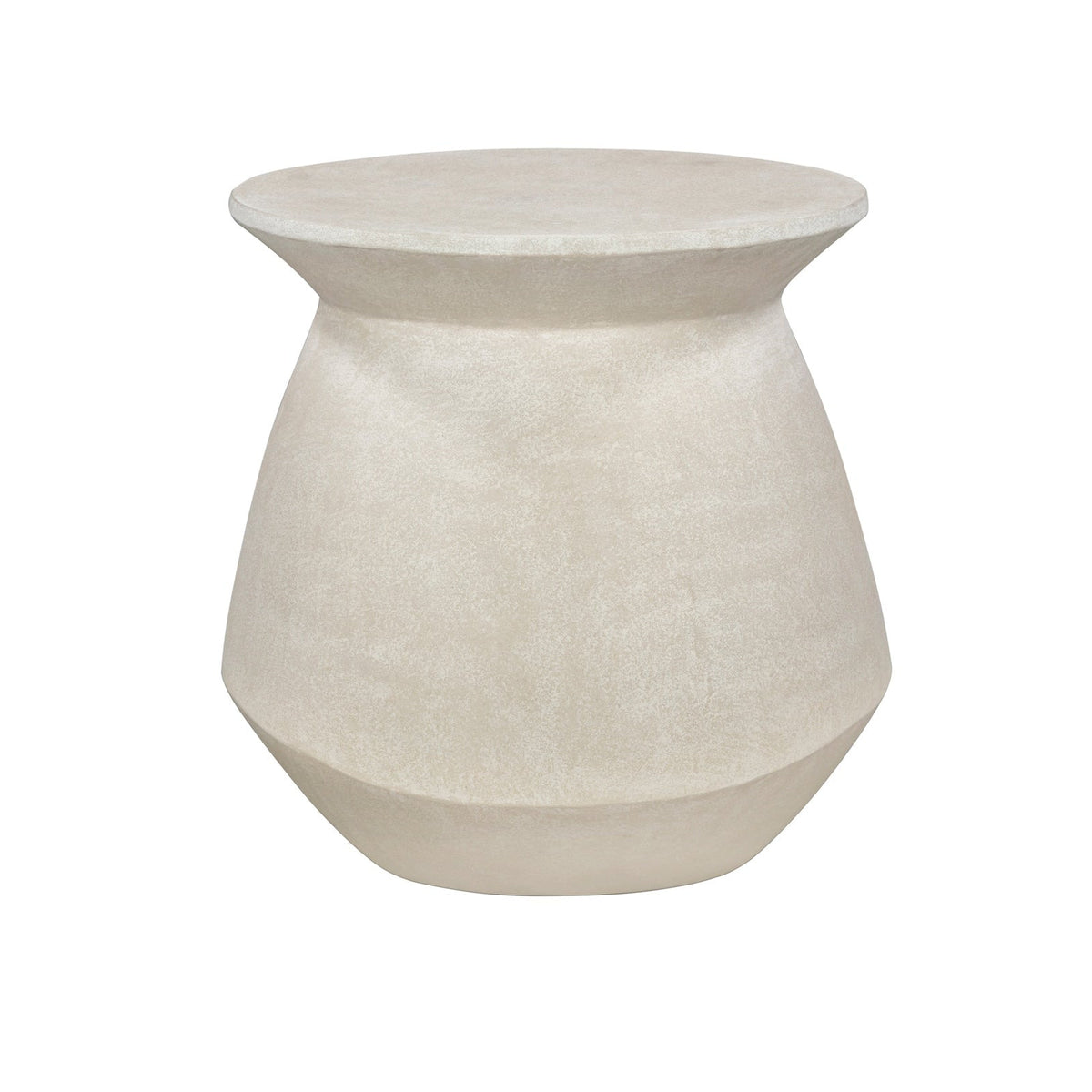 Poki Side Table  - Ivory Stucco