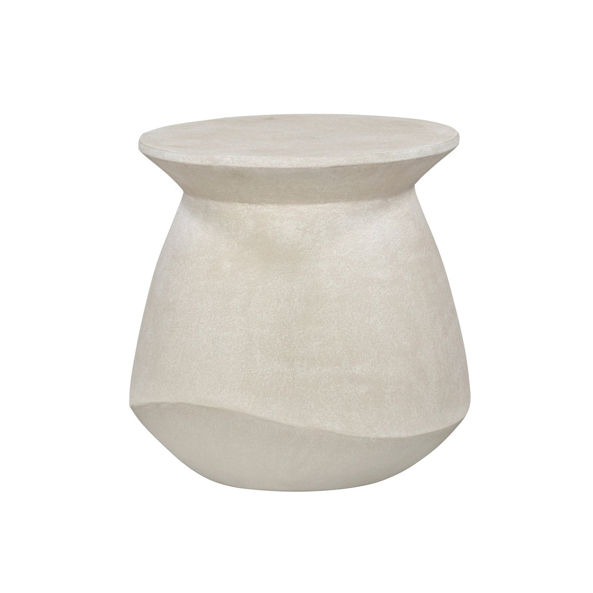 Poki Side Table  - Ivory Stucco