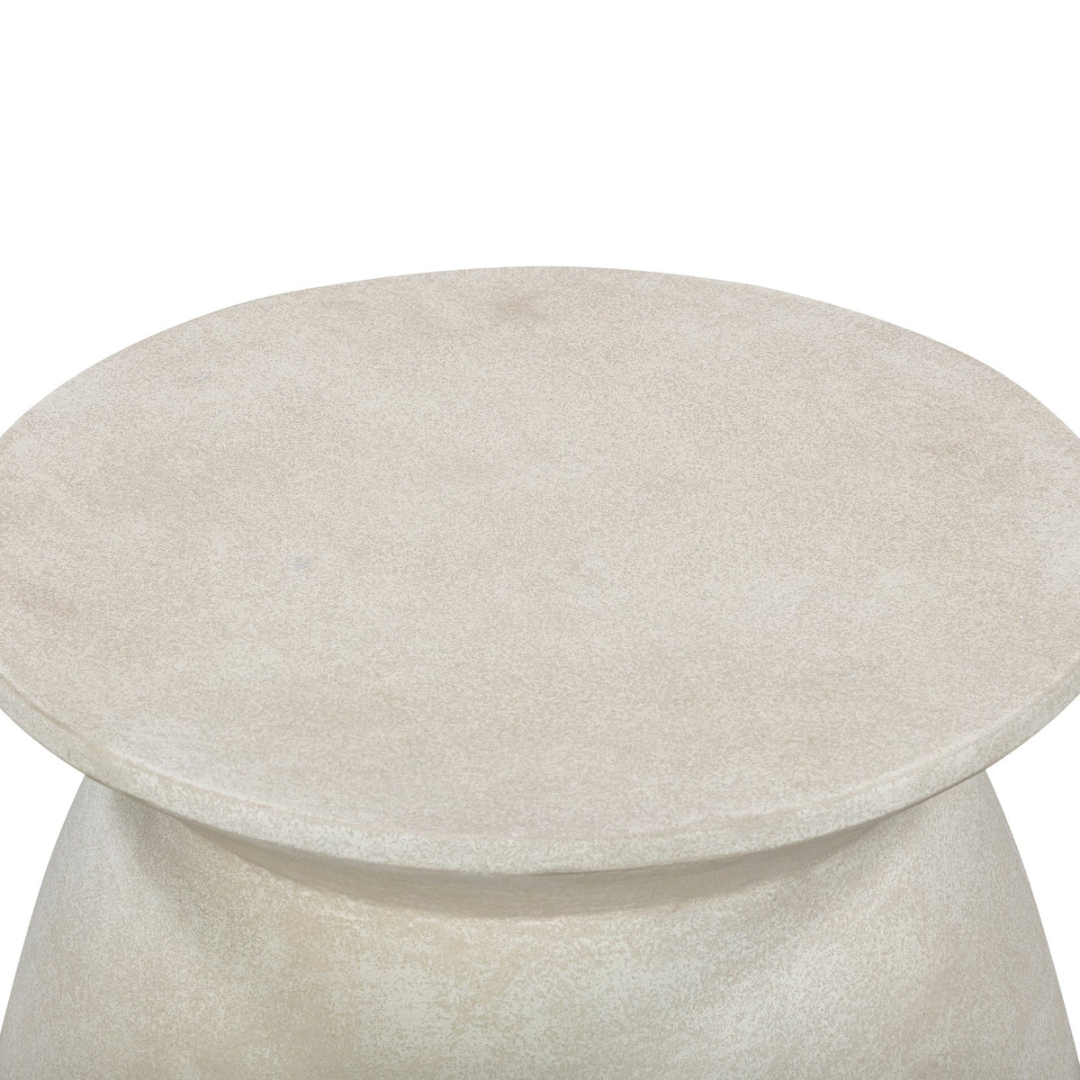 Poki Side Table  - Ivory Stucco