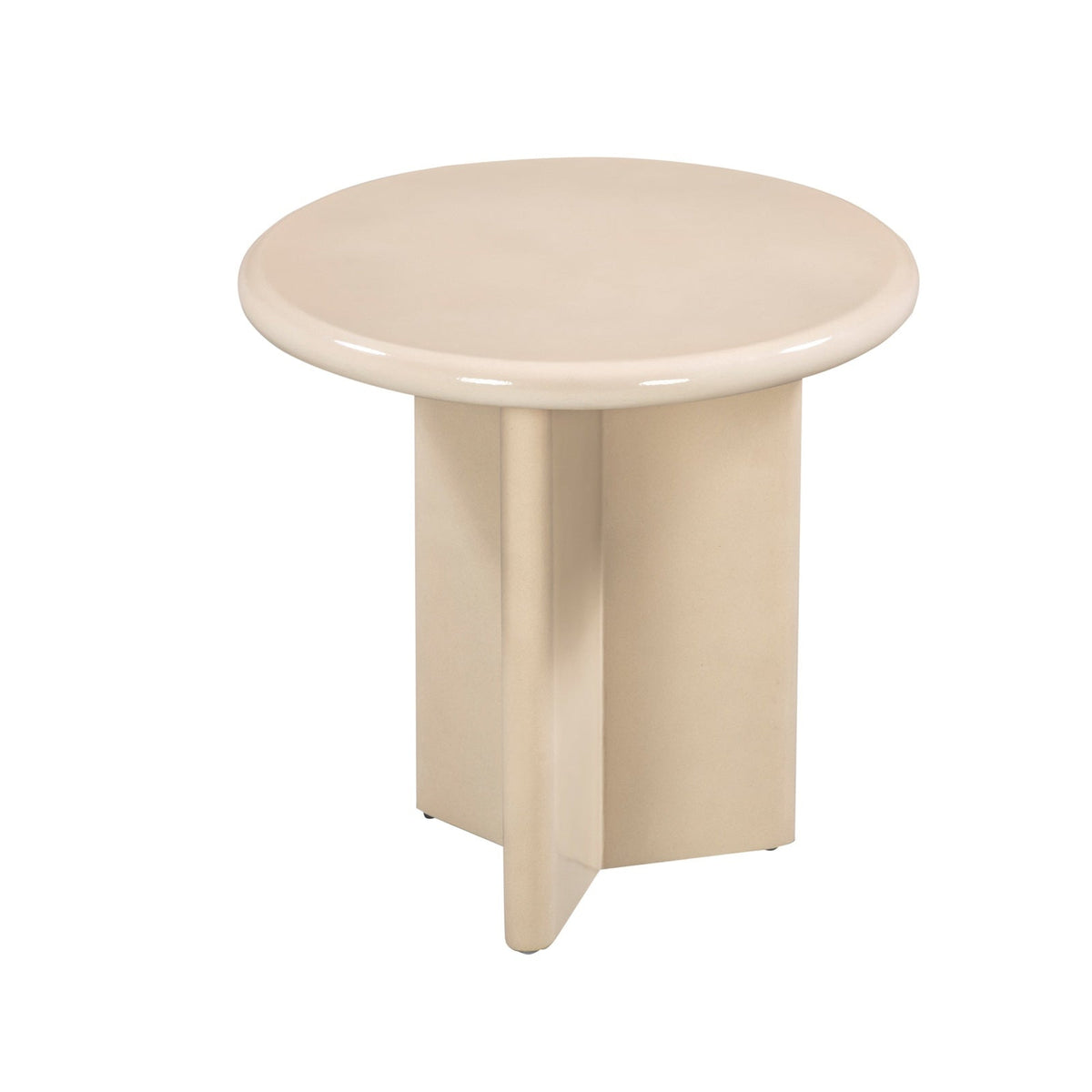 Panna Side Table  - Buff Enamel