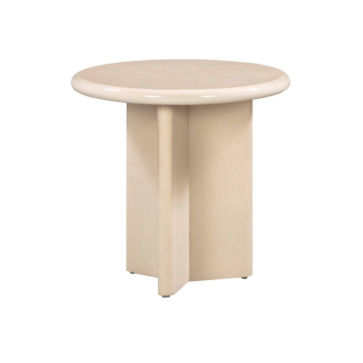 Panna Side Table  - Buff Enamel