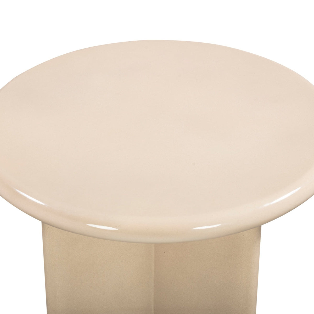 Panna Side Table  - Buff Enamel