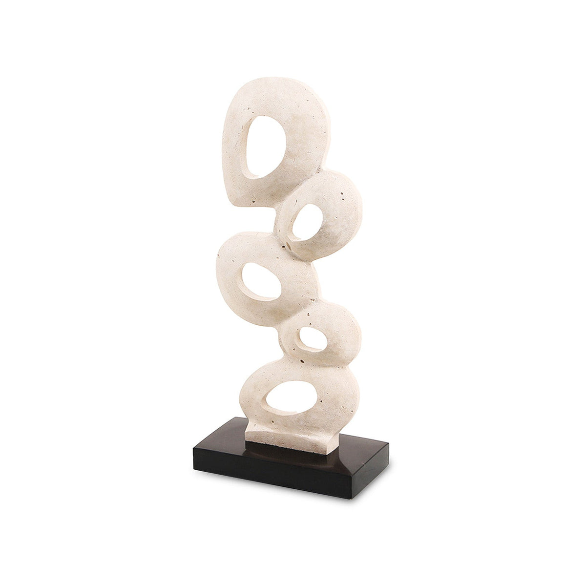 Stone Flow Sculpture - Beige & Black