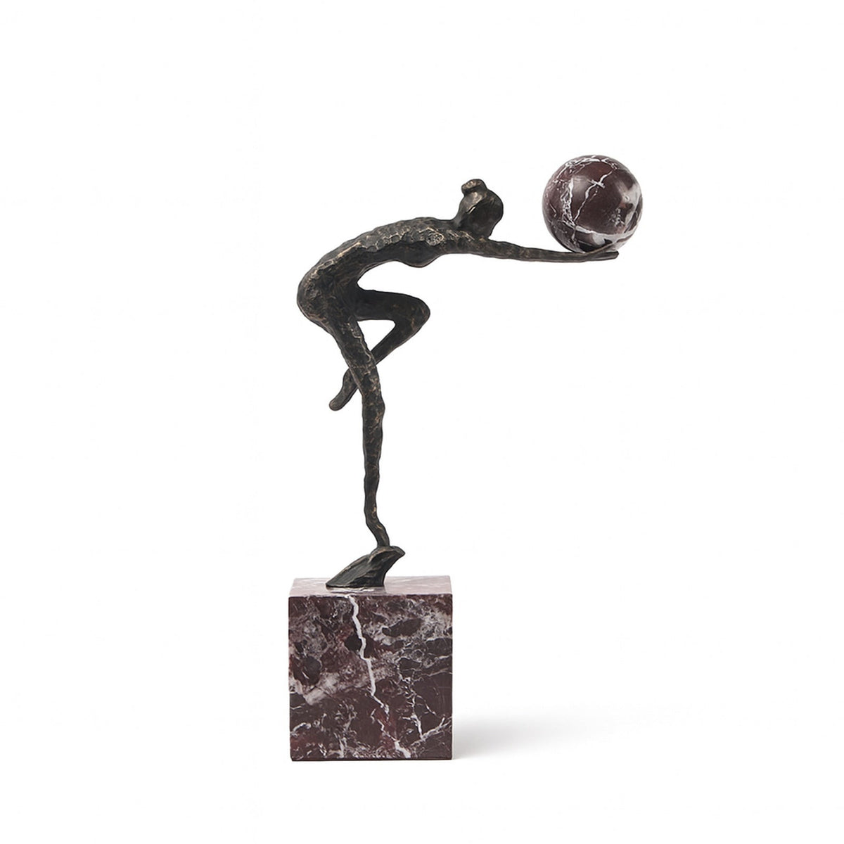 Selene Sculpture - Dark Bronze/Marble