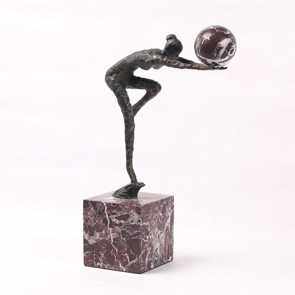Selene Sculpture - Dark Bronze/Marble