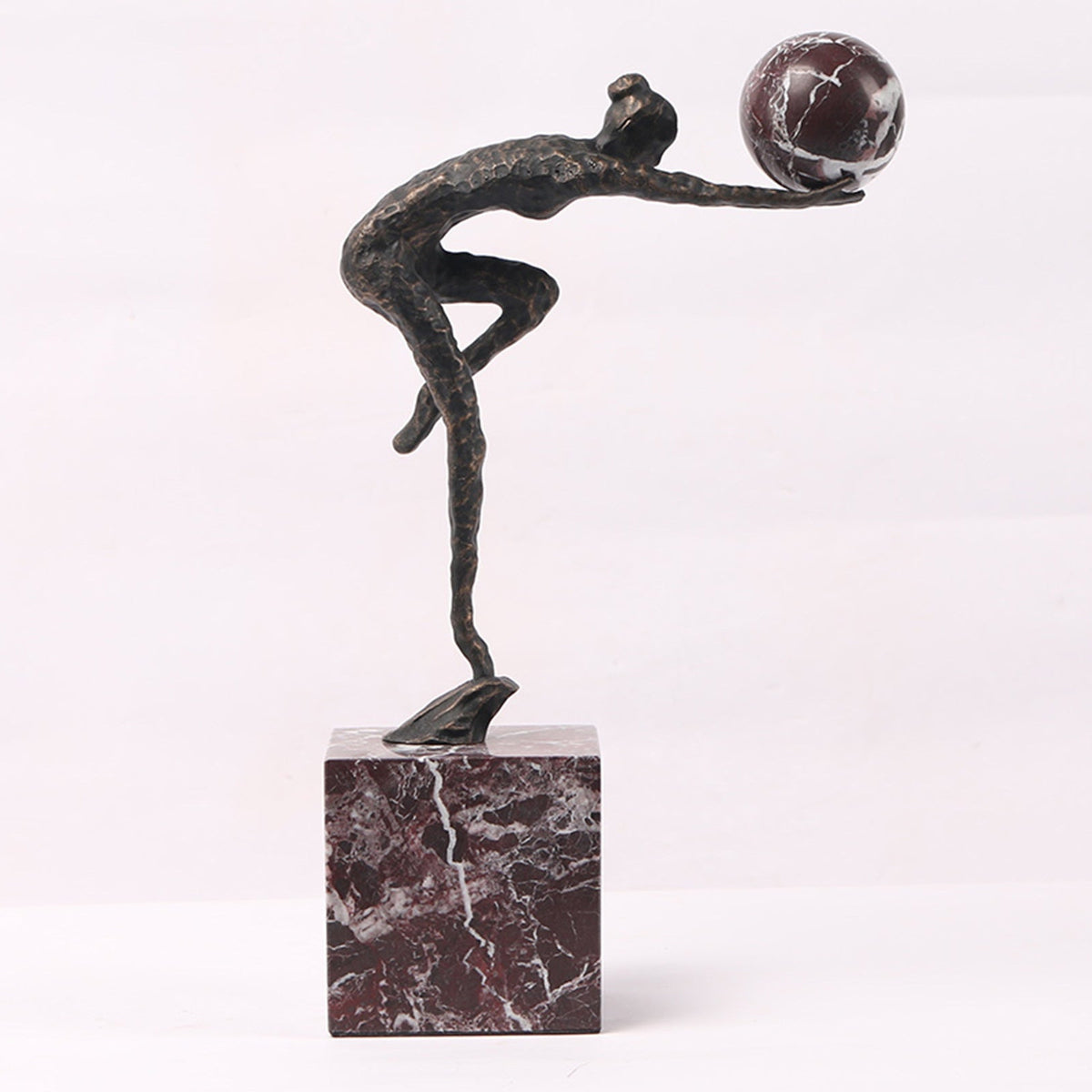 Selene Sculpture - Dark Bronze/Marble