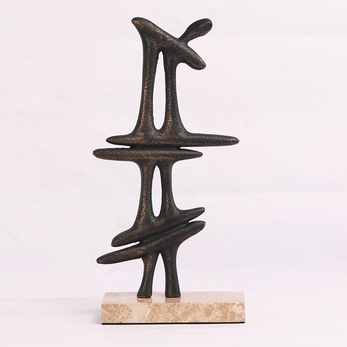 Janua Sculpture - Dark Bronze/Marble
