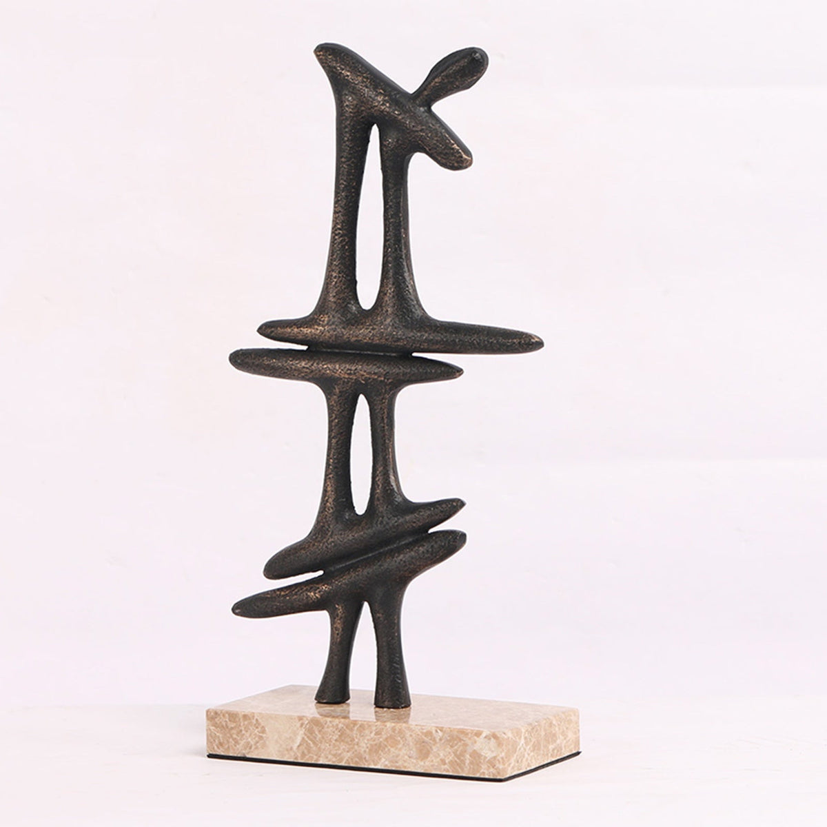 Janua Sculpture - Dark Bronze/Marble