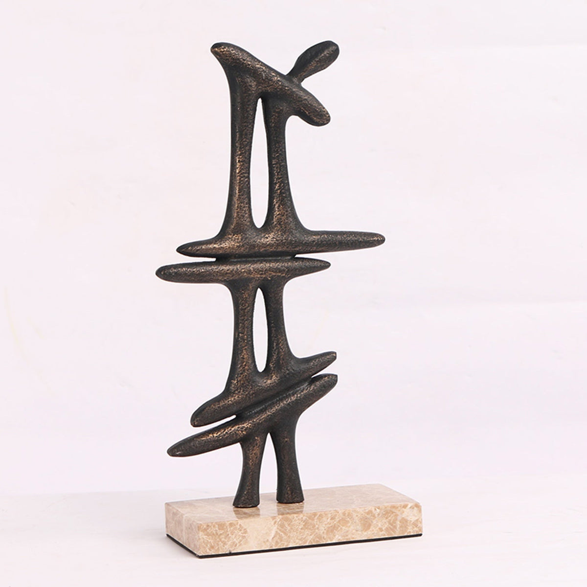 Janua Sculpture - Dark Bronze/Marble