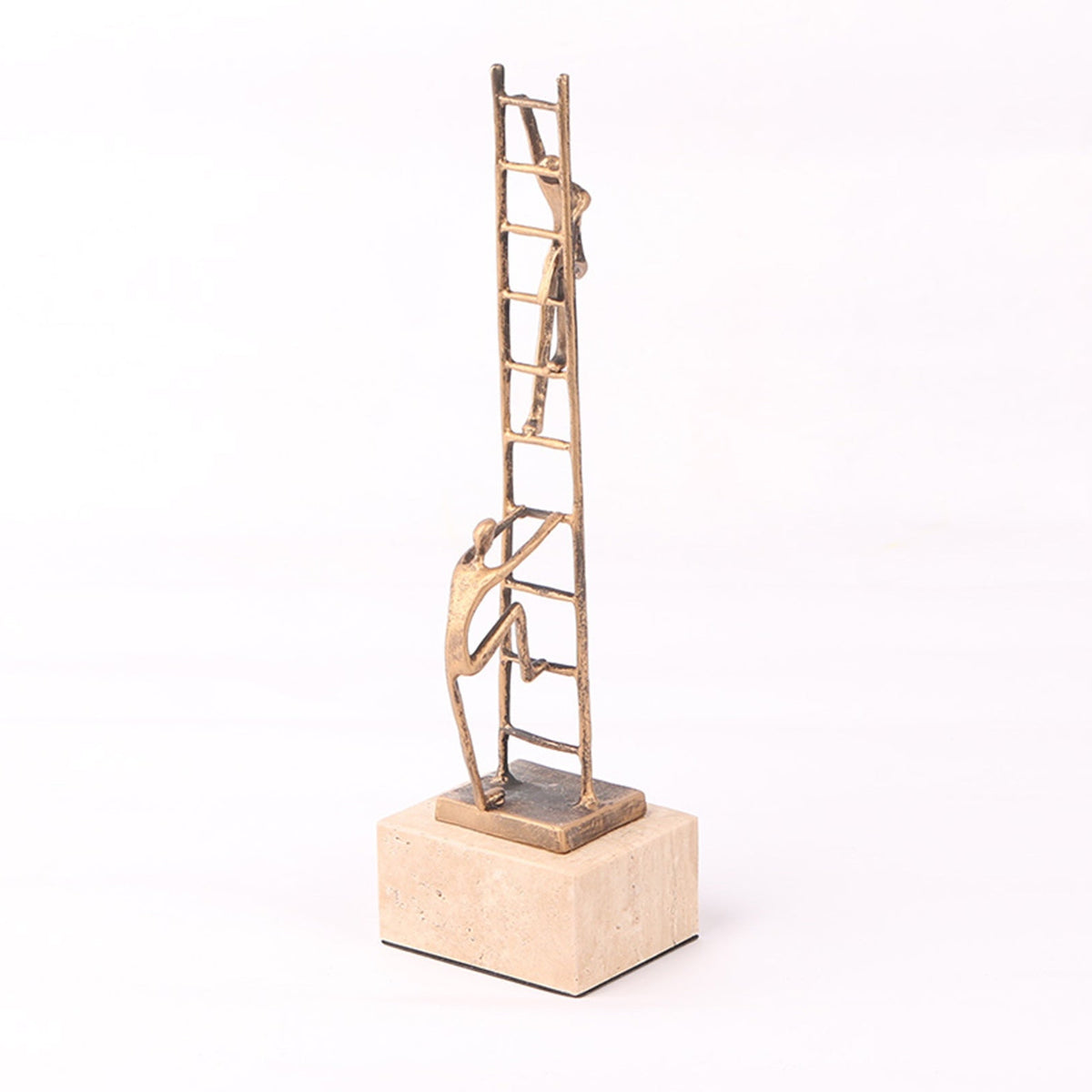 Ascensus Sculpture - Golden Bronze/Marble