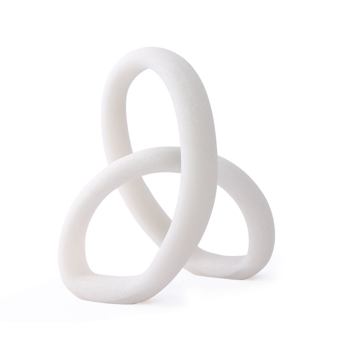 Loop Sculpture - White Marble Effect