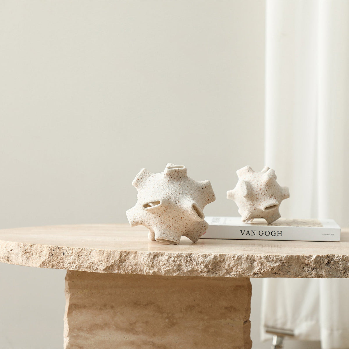 Orb Sculpture Large - Ivory Resin