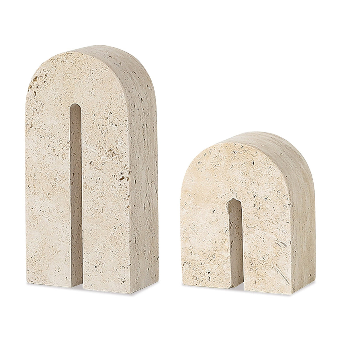 Dolmi Travertine Sculpture Large - Beige