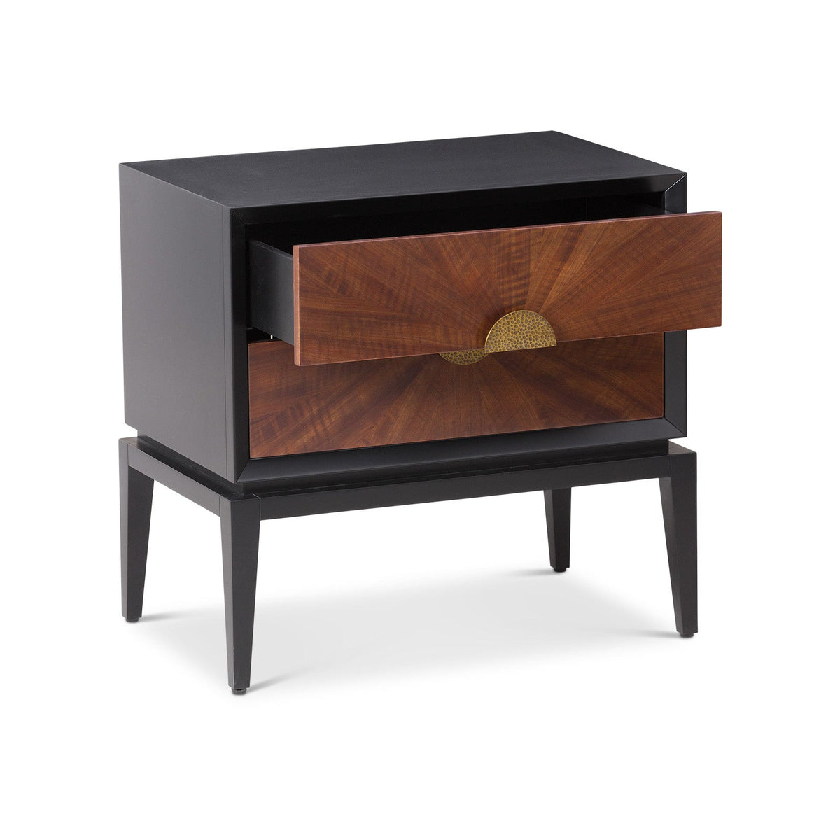 Beverly Bedside Table - Brown Wood