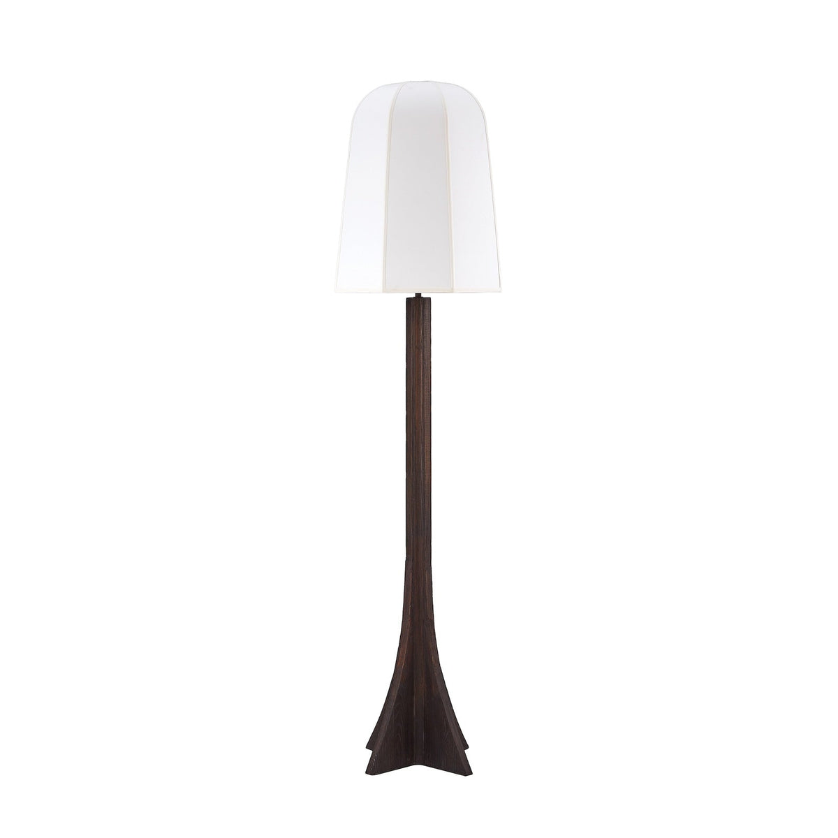 Axel Floor Lamp - Classic Brown Ash/White Linen