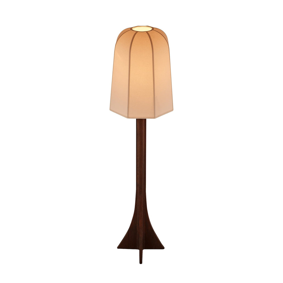 Axel Floor Lamp - Classic Brown Ash/White Linen