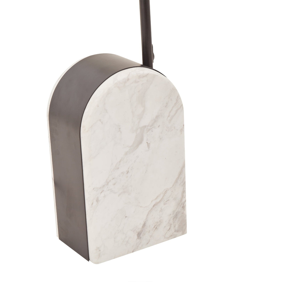 Arcadia Floor Lamp - White Marble/Matt Black Metal/White Linen