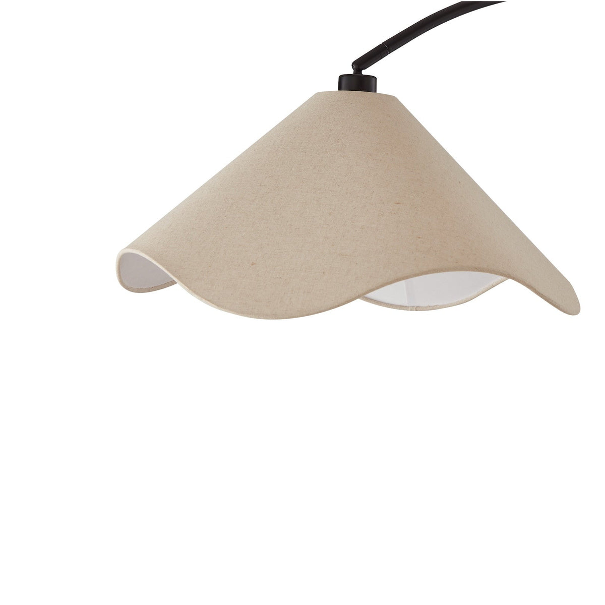 Blossom Floor Lamp - Matt Black and Textured Linen