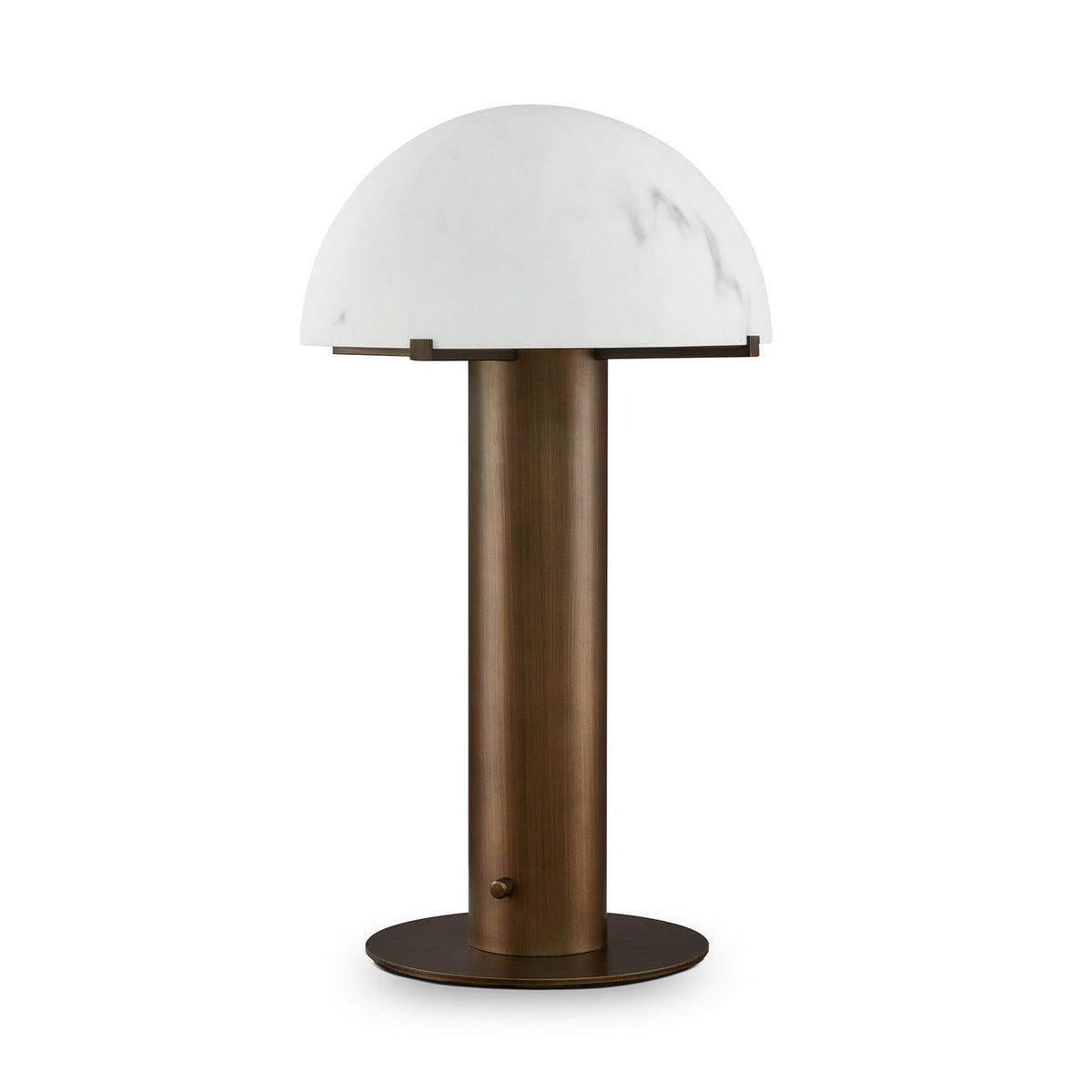 Aston Table Lamp - Alabaster Effect and Antique Brass