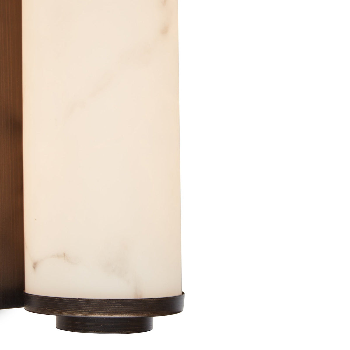 Fento IP44 (Small) Wall Lamp - Antique Bronze and Alabaster Effect