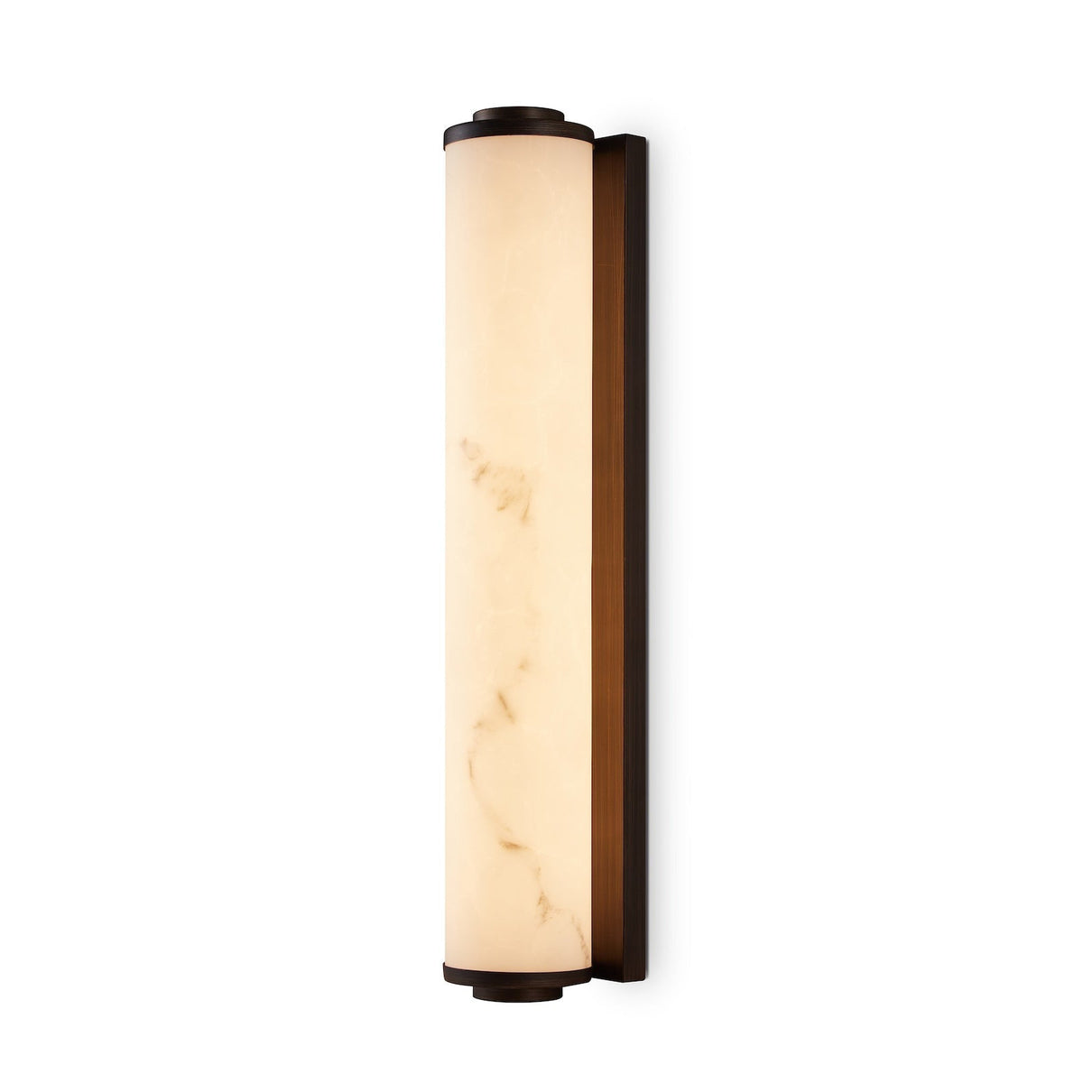 Fento IP44 (Large) Wall Lamp - Antique Bronze and Alabaster Effect