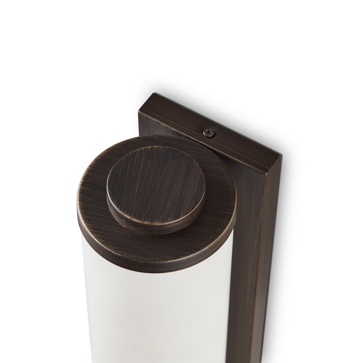 Fento IP44 (Large) Wall Lamp - Antique Bronze and Alabaster Effect