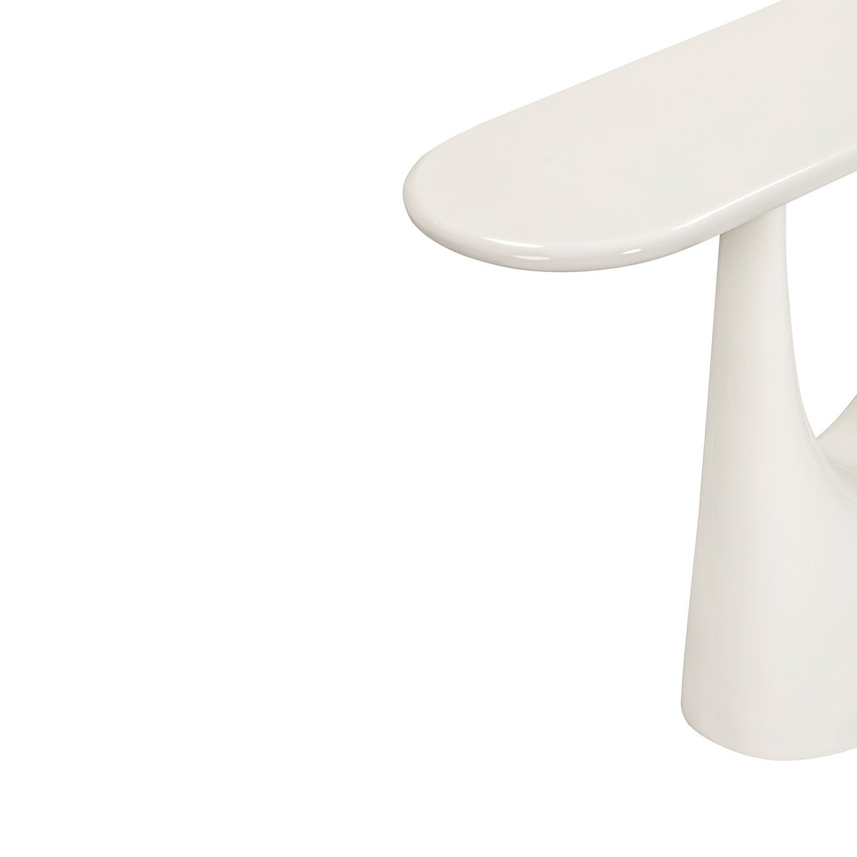Combe Console Table -  Ivory High Gloss