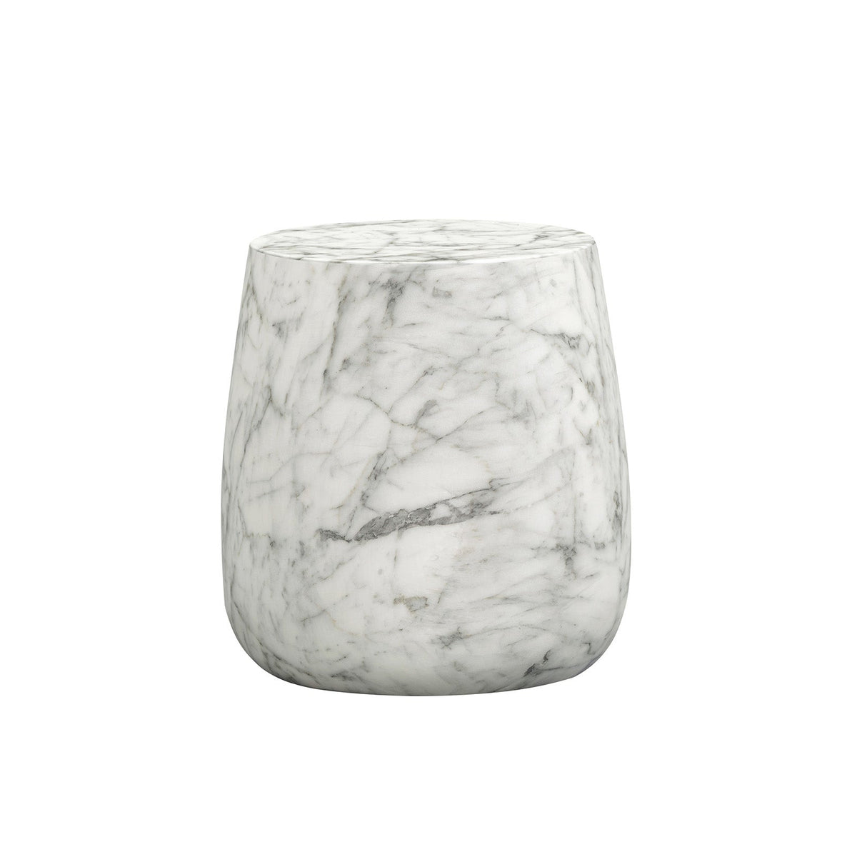 Bongo Side Table - Carrara White Marble Effect