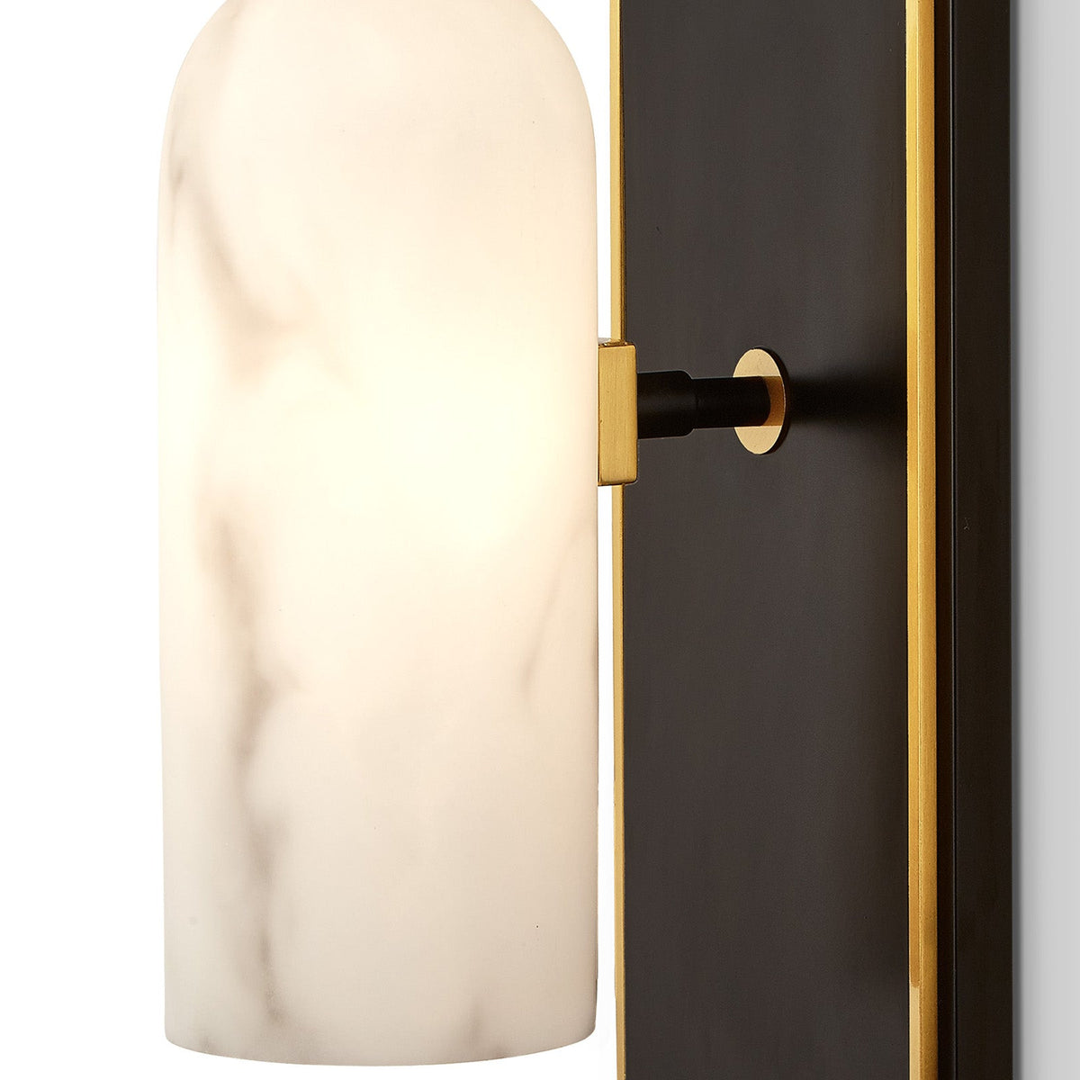 Amatti Wall Light - Alabaster Effect, Black, Brass