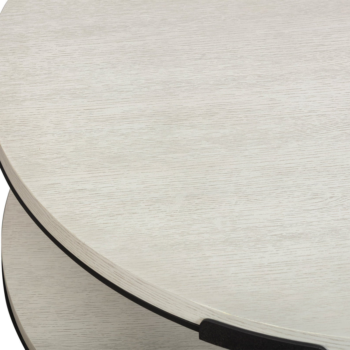 Alcana Coffee Table - Cloud Stained Oak and Black Textured Metal