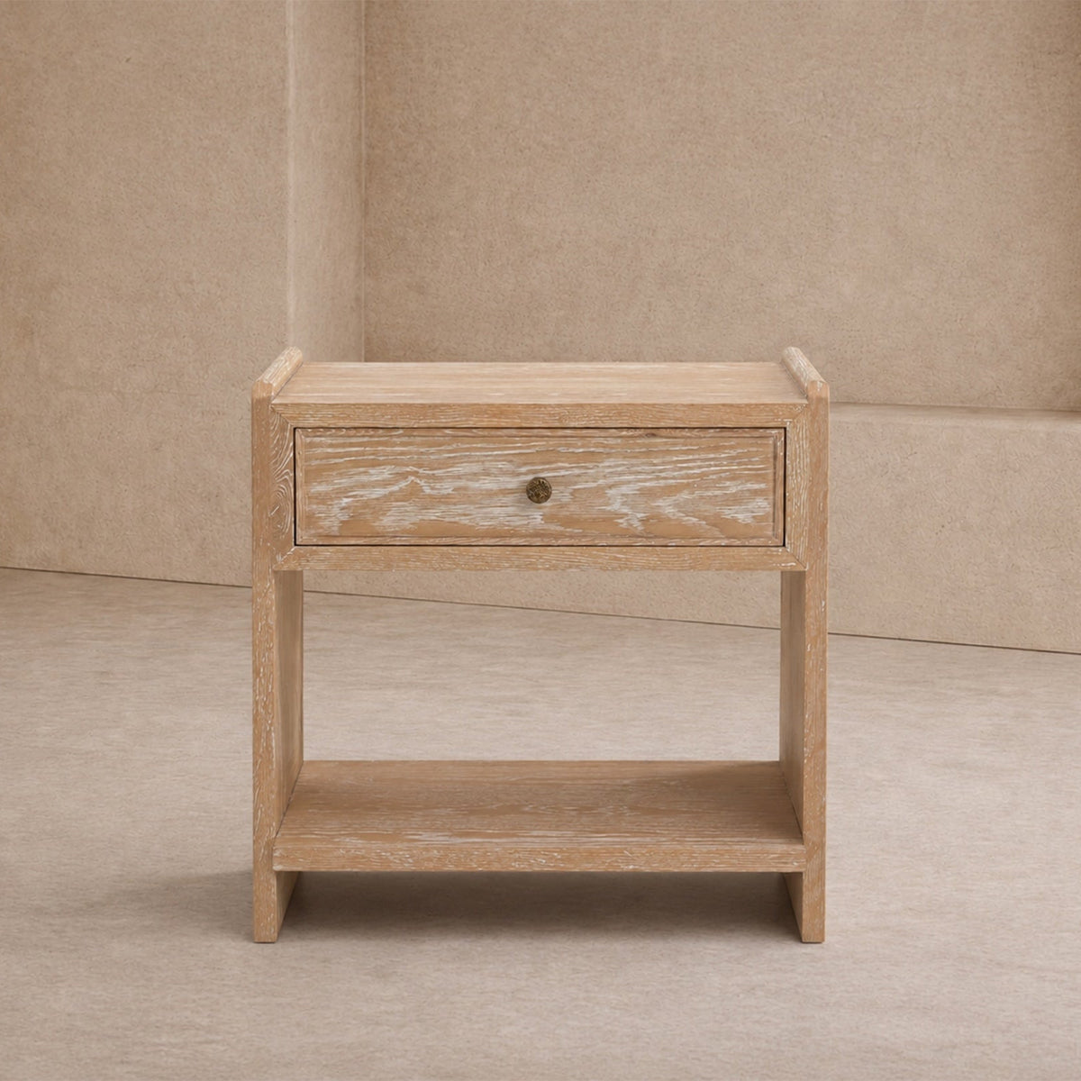 Trive Bedside Table - Brushed Natural American White Oak