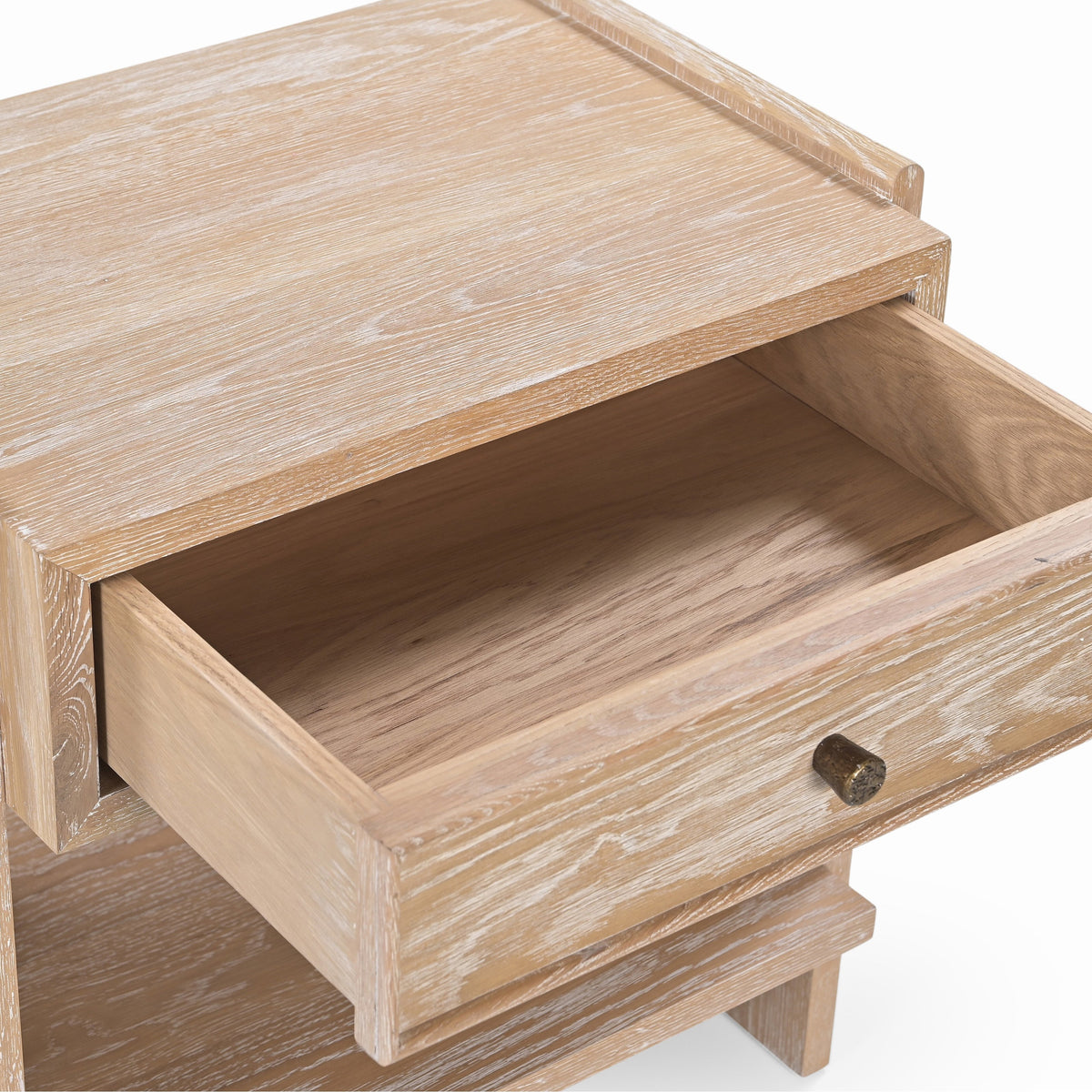 Trive Bedside Table - Brushed Natural American White Oak