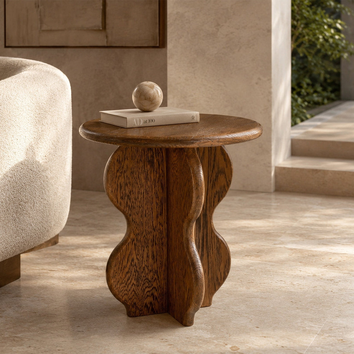 Oltok Side Table - Brushed Mid Brown Oak