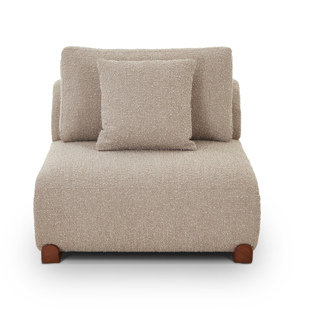 Cotto Modular Sofa Middle One Seater - Amalfy Taupe & Mid Brown