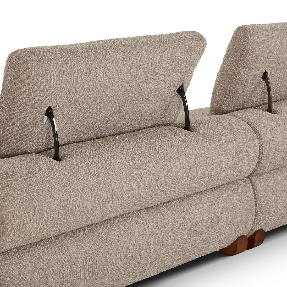 Cotto Modular Sofa Middle One Seater - Amalfy Taupe & Mid Brown
