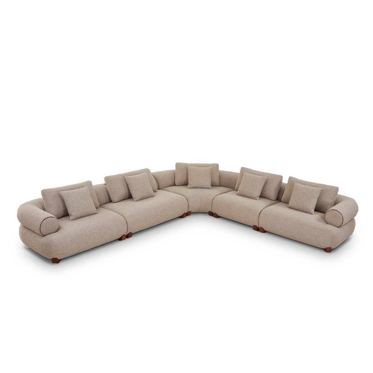 Cotto Modular Sofa Right - Amalfy Taupe & Mid Brown