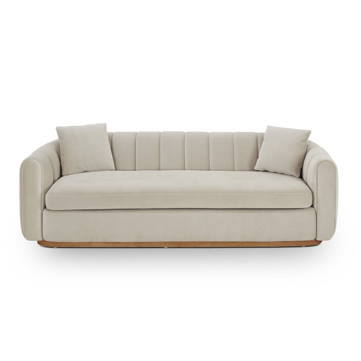 Arles 3 Seater Sofa - Melbourne Stone & Natural Wood