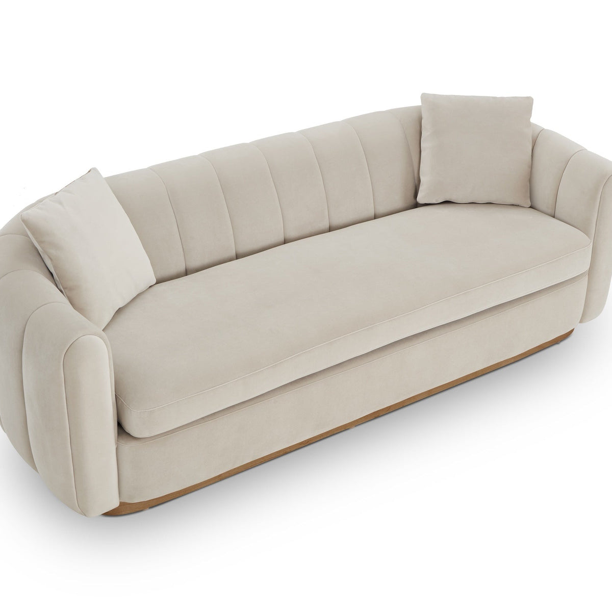 Arles 3 Seater Sofa - Melbourne Stone & Natural Wood