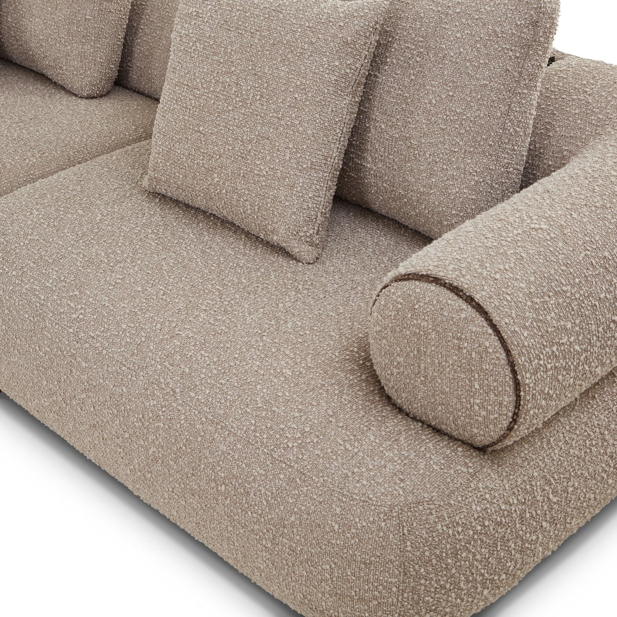 Cotto Modular Sofa Left - Amalfy Taupe & Mid Brown