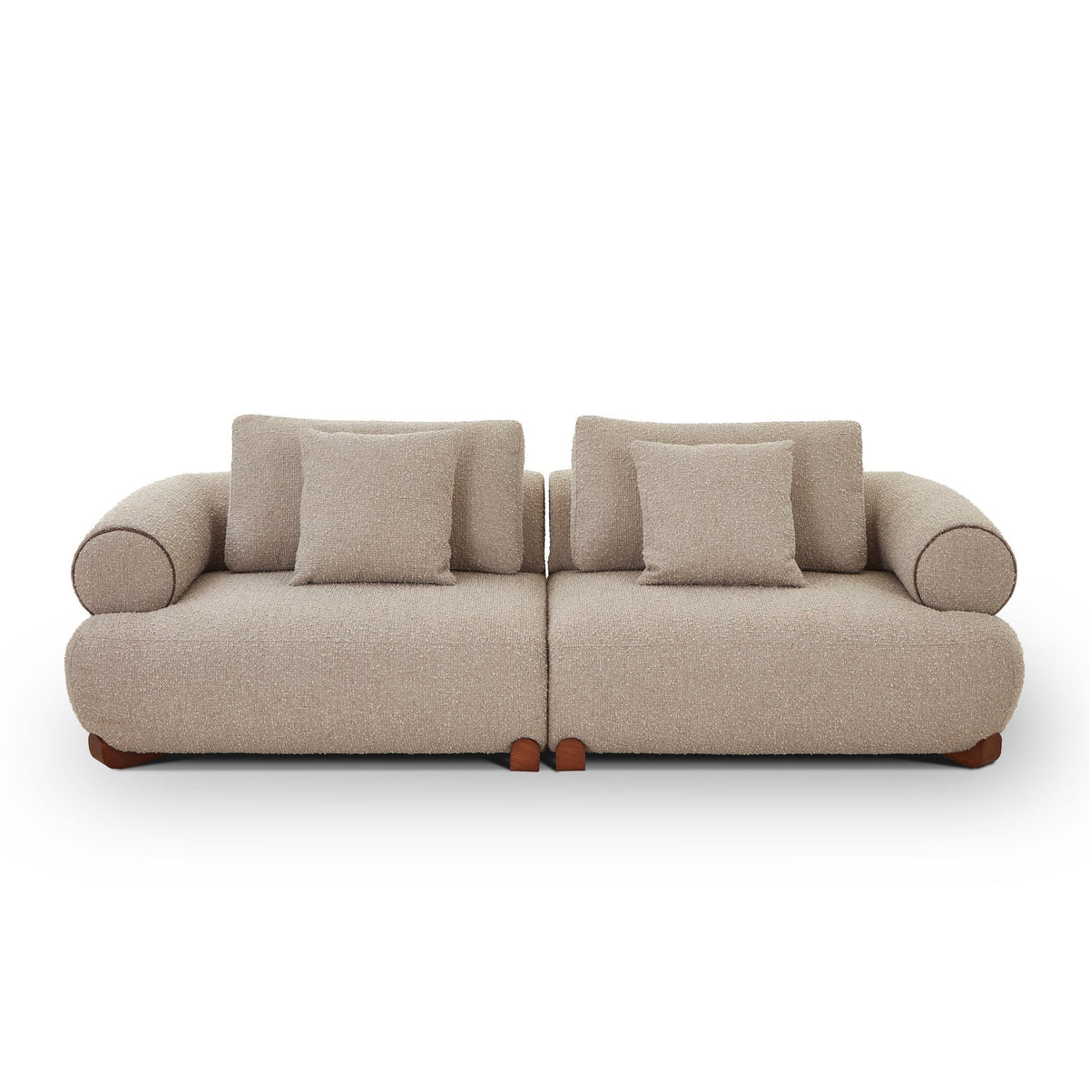 Cotto Modular Sofa Left - Amalfy Taupe & Mid Brown