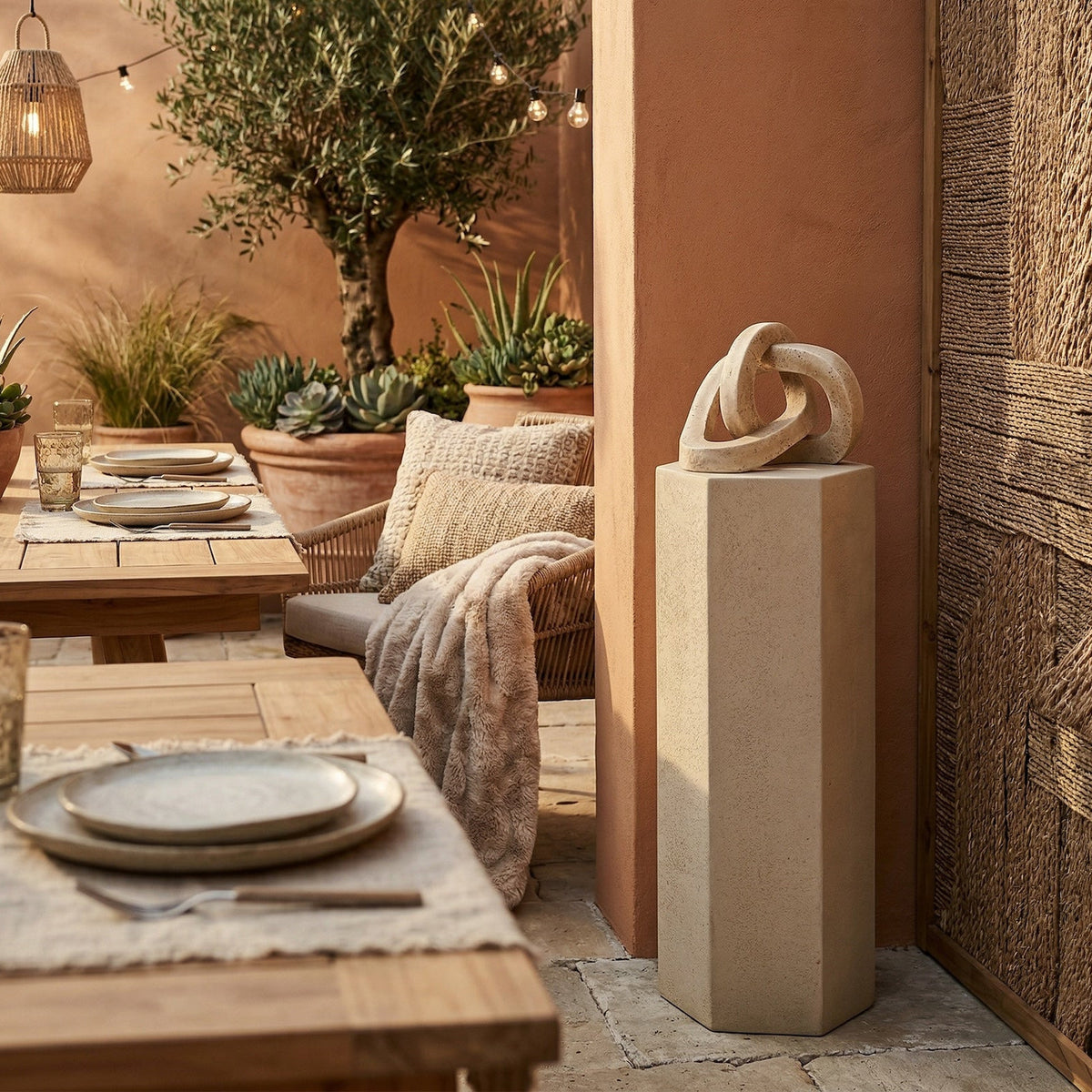 Nanpuk Pedestal - Sandstone