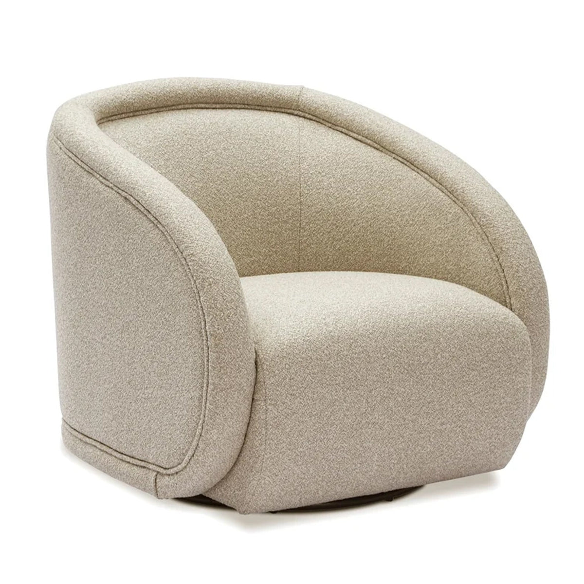 Alice Swivel Occasional Chair - Capella Sand | Matt Black Metal