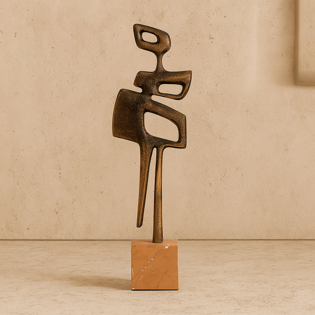 Thalassa Sculpture - Golden Bronze/Marble