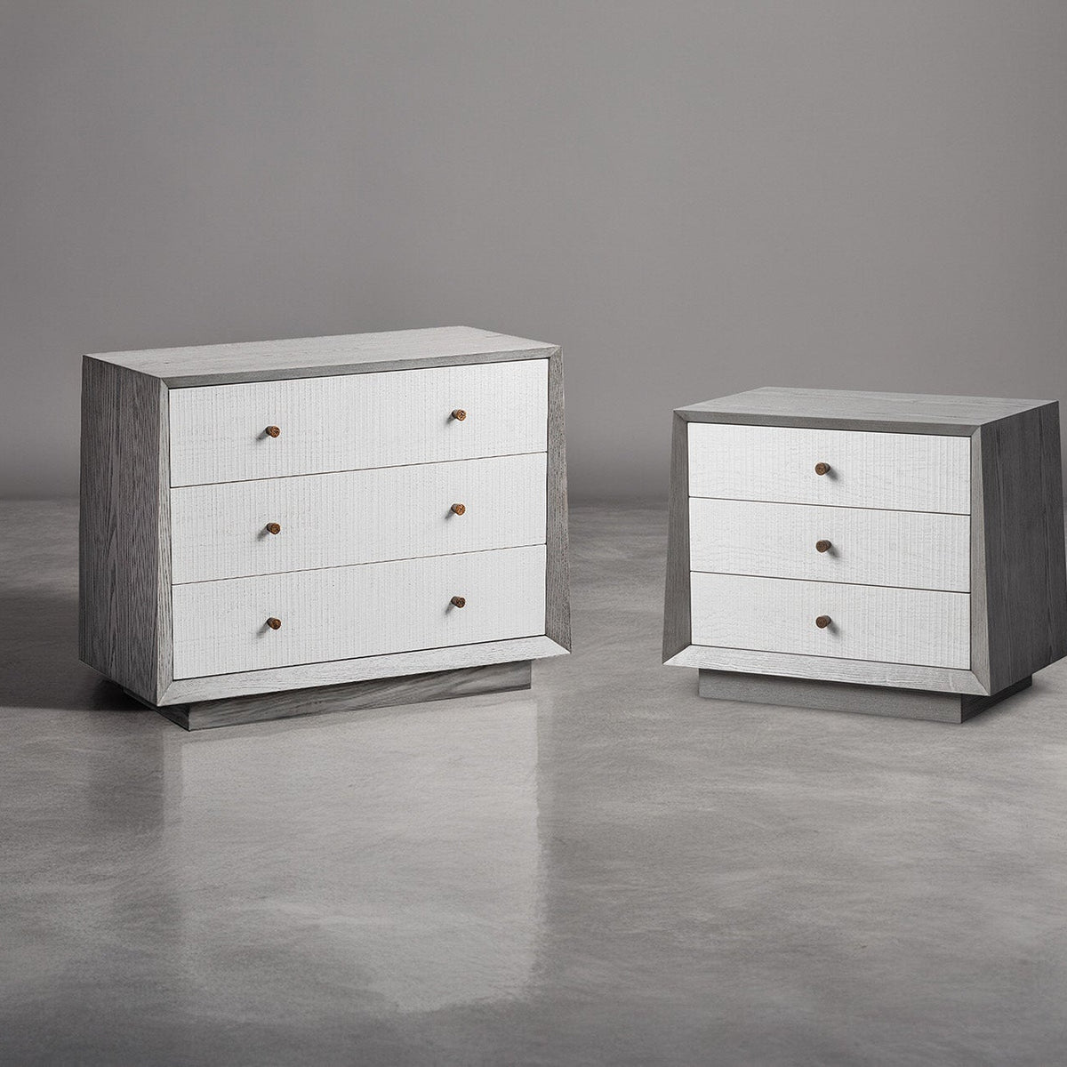 Otilia Chest Of Drawers - Silver Grey & Saw Cut