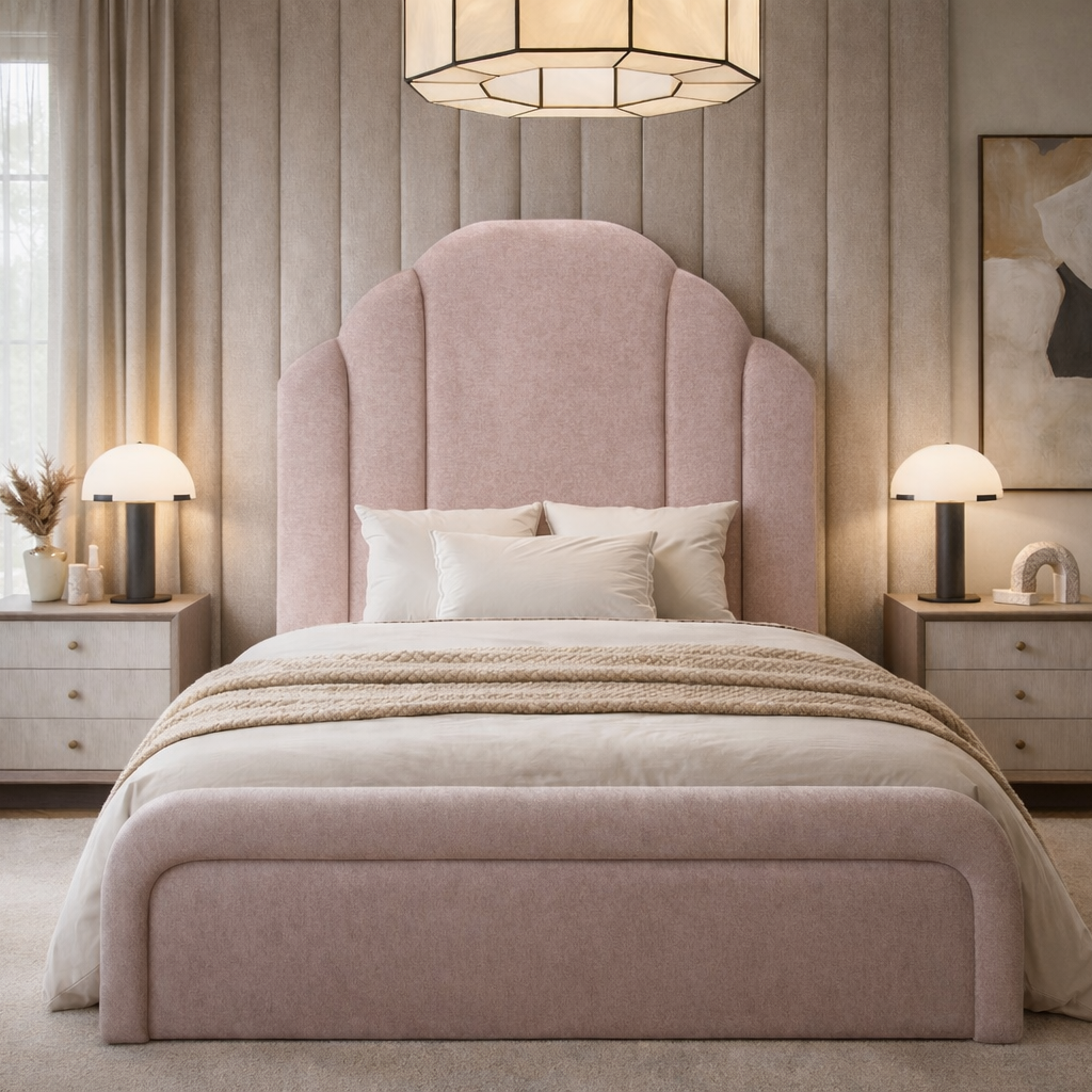 Roseberry Headboard - Lavender Velvet