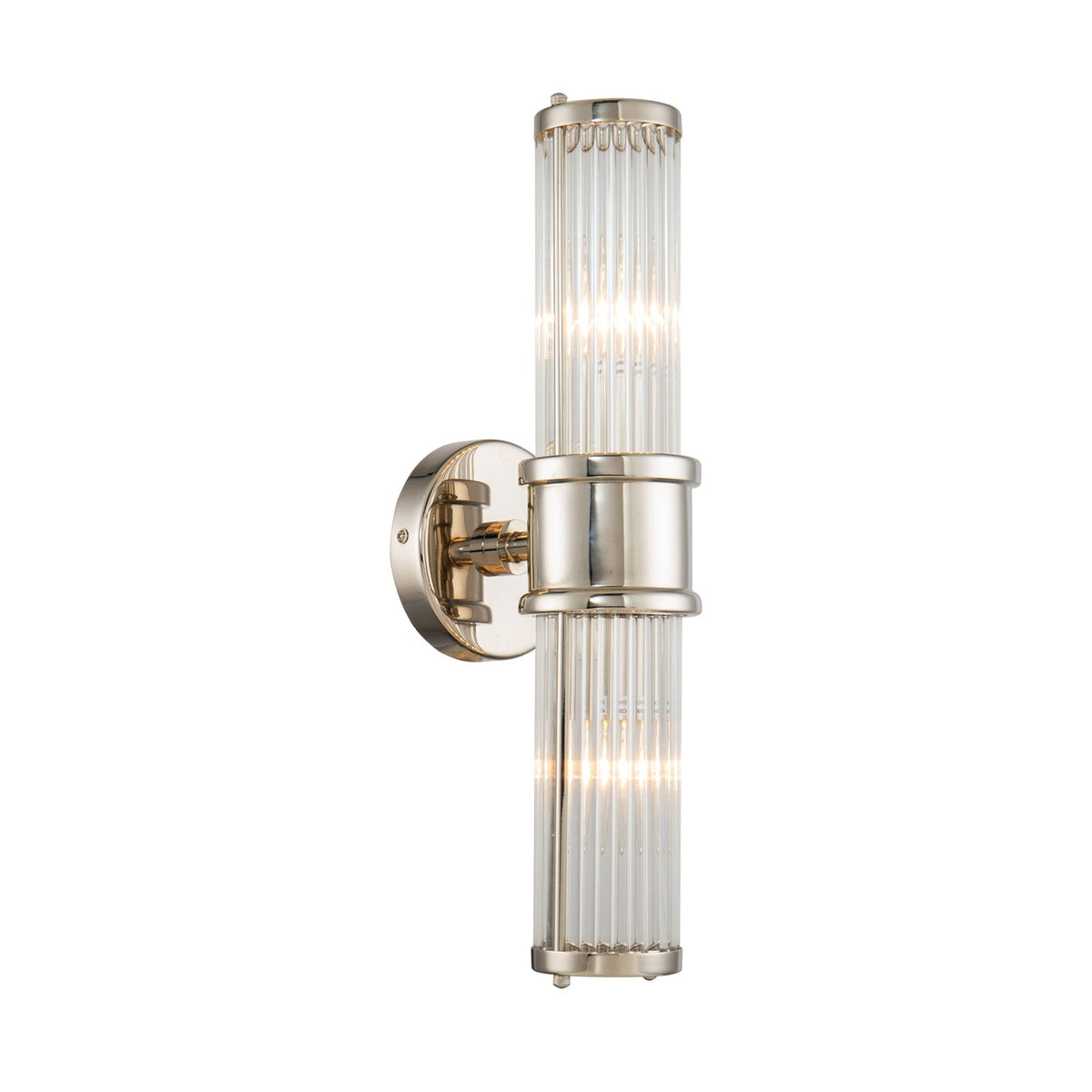 Preston Wall Light - Polished Nickel Finish, Glass