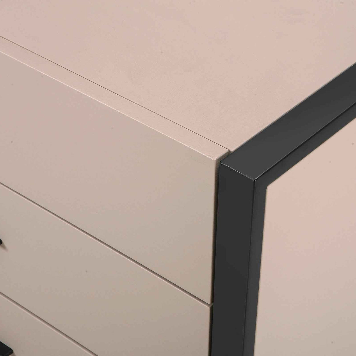 Almati Chest of Drawer - Mink Faux Leather
