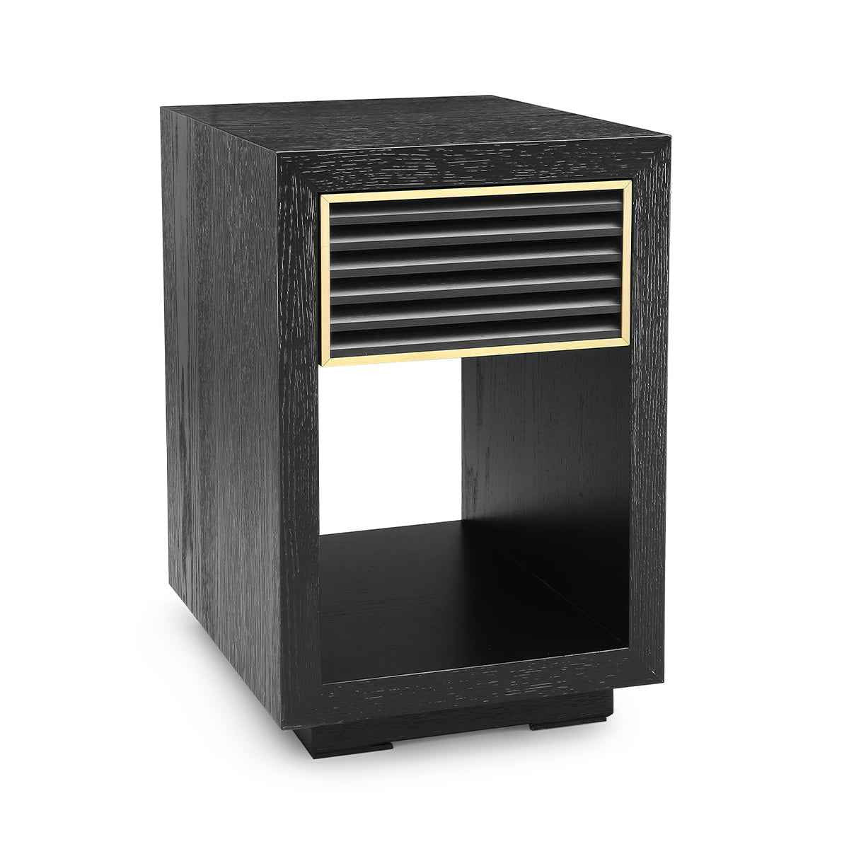 Amara Bedside Table - Black Oak Veneer