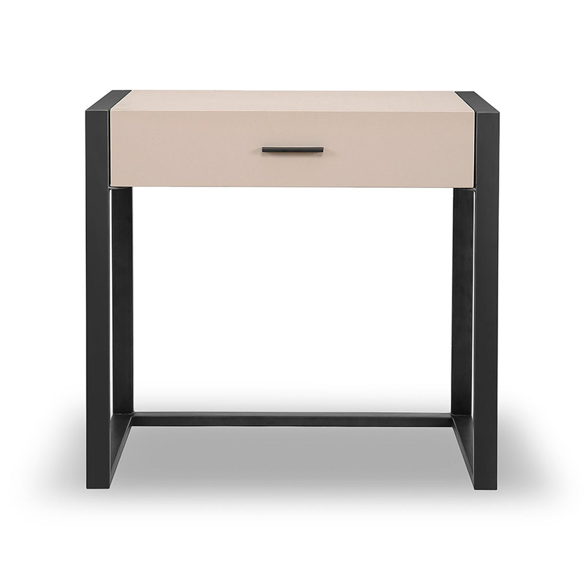 Almati Bedside Table - Mink Faux Leather